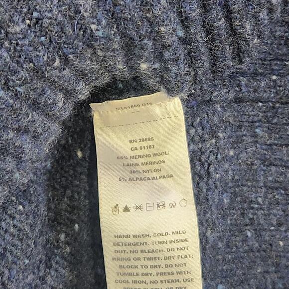 Pendleton Sweater Womens Small Navy Donegal Turtleneck Merino Wool Alpaca Knit - Picture 8 of 11